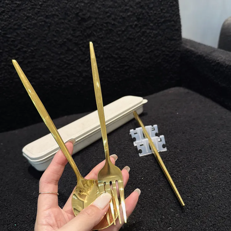 【三件套】不锈钢葡萄牙餐具便捷式学生勺子叉子筷子便捷餐具套装