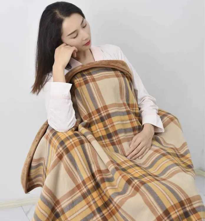 抢【秋冬新款】正品摇粒绒多功能披肩毯办公室午睡毯加厚沙发休闲毯