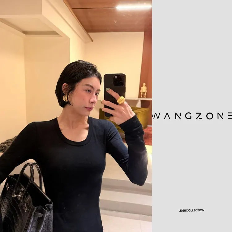 WANG ZONE | 定制丝光感羊毛圆领修身显瘦内搭长袖打底上衣