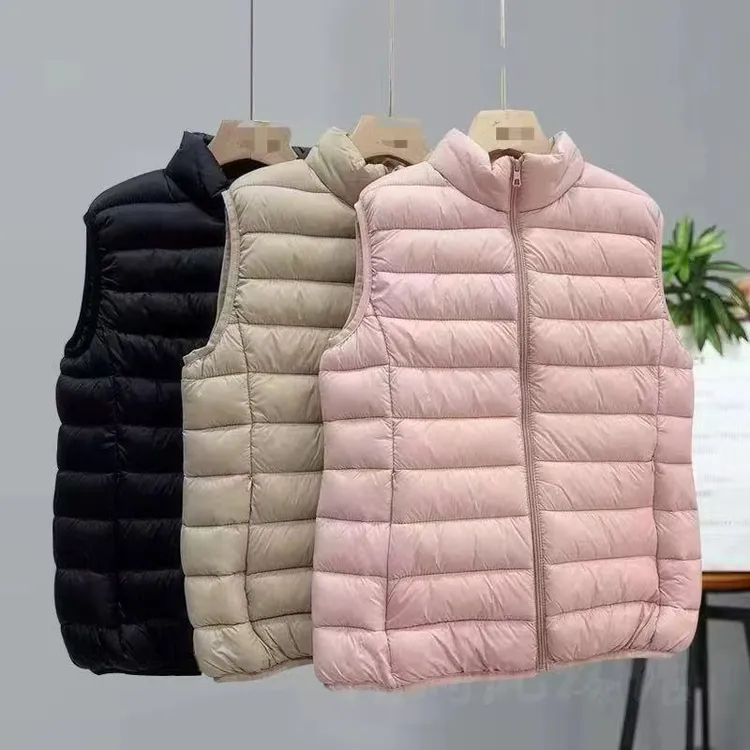 女士高领轻薄棉马甲2025秋冬新款休闲立领马夹内胆保暖背心