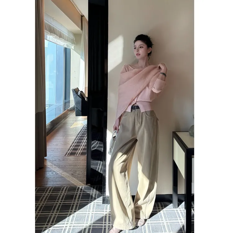 流行一整套2026春季新款时尚气质减龄韩版披肩上衣裤子两件套