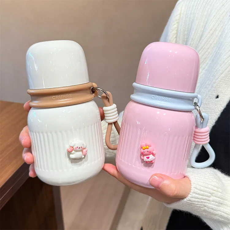 保温杯女2025新款学生带盖可倒水茶水分离泡茶杯子家用办公室水杯