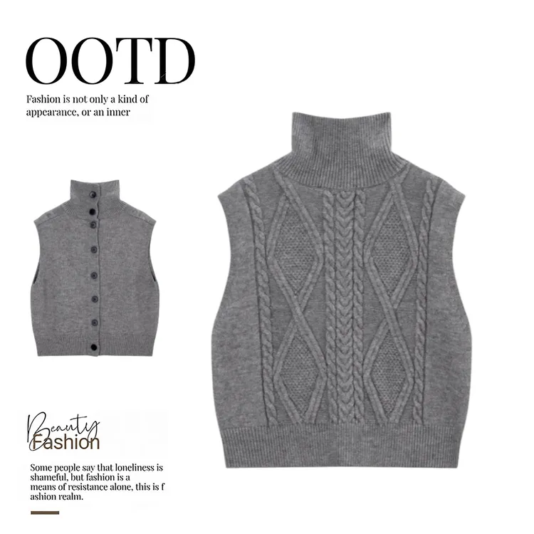 【张元一专属】秋款上新设计感双面马甲好看简约干练风背心秋冬打底