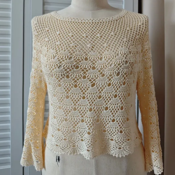 线上视频课程 莫香钩针上衣 西利织造