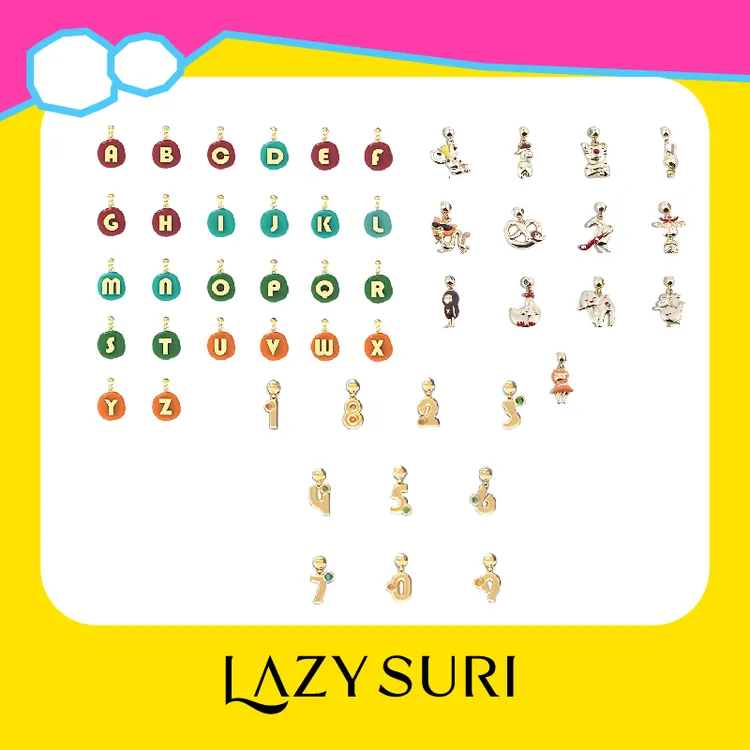 【老马专属】 LAZYSURI字母糖豆 生肖 数字吊坠项链
