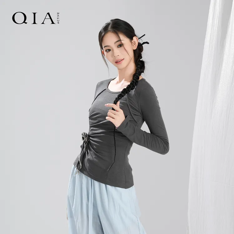 琪亚古典舞服装2025新款修身显瘦现代舞练功服跳舞专用长袖上衣