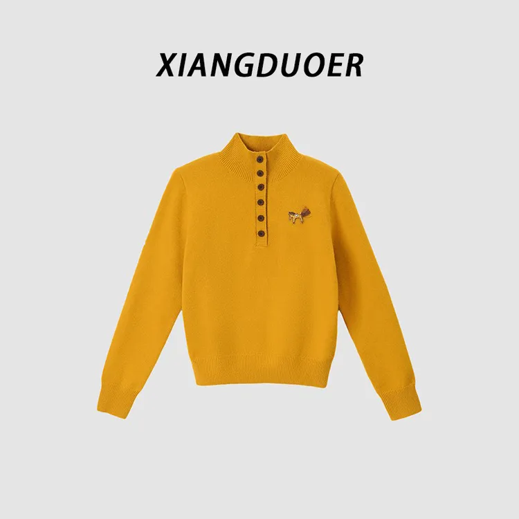 复古简约百搭松弛风针织衫2025秋冬季新款日常优雅随性舒适自在