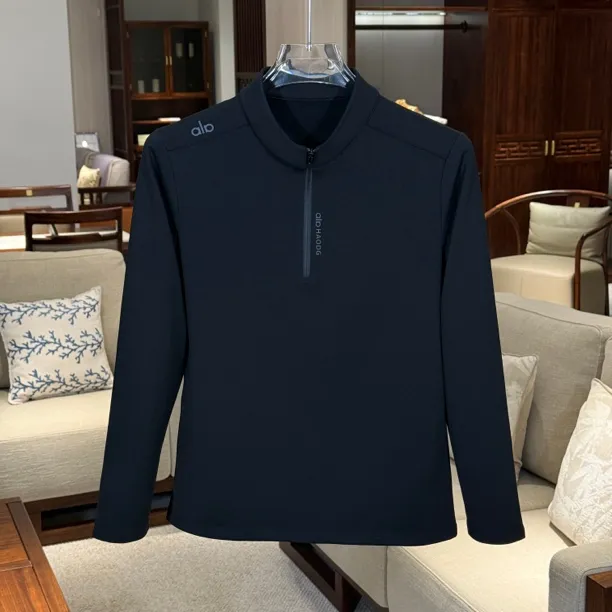 旗舰正品秋冬新款大码立领拉链加绒户外卫衣男士长袖显瘦打底衫男