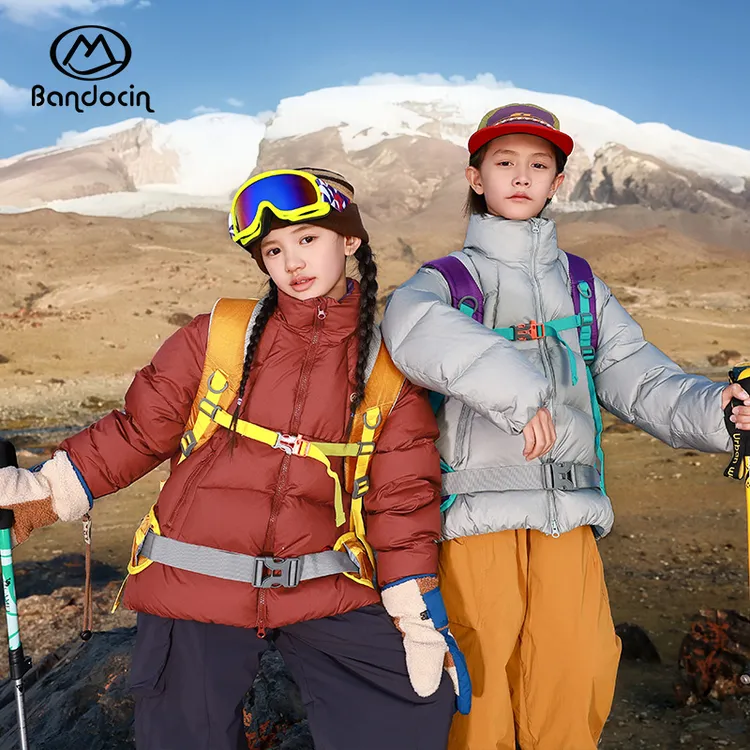 【90白鸭绒】半度闲童装冬季保暖羽绒面包服男女童户外登山运动外套