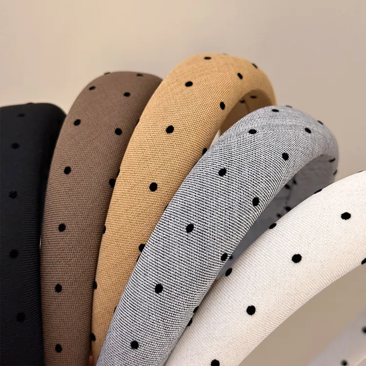 发箍精致波点气质感法式百搭颅顶洗脸边头箍女简约发饰细头饰