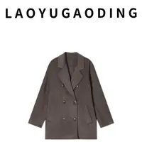 【LAOYUGAODING】高品质-303中长款通勤显瘦百搭双面羊毛大衣