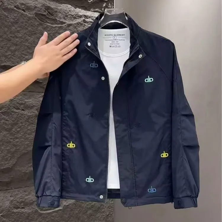 新款立领夹克男款休闲潮牌宽松欧货青年秋季外套痞帅风短款衣服男