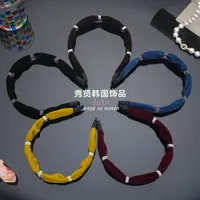 韩国布艺秋冬新款珍珠绒发箍简约手工气质时尚复古百搭优雅韩版