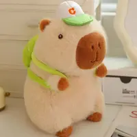 卡皮巴拉毛绒玩具网球背包运动水豚玩偶鼻涕熊公仔 Y165