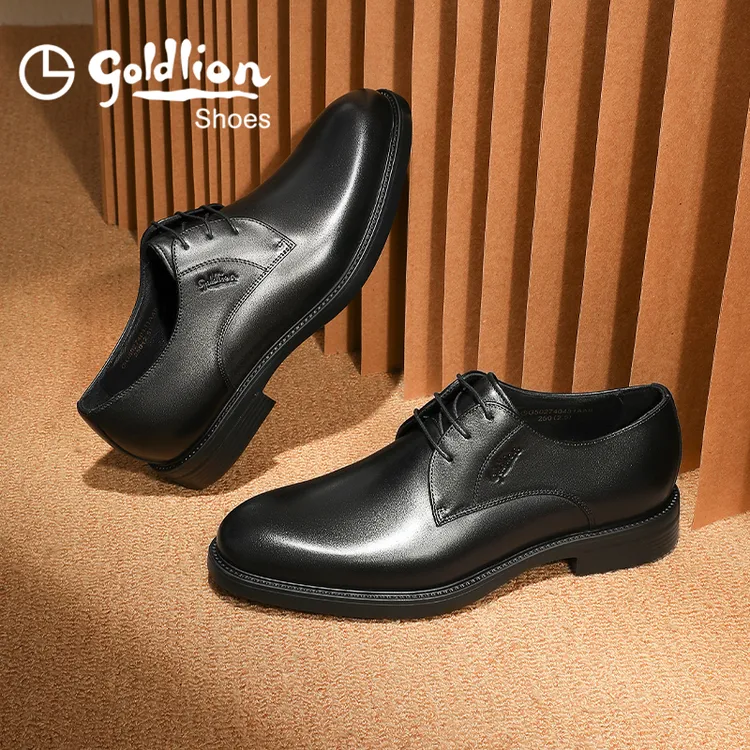 金利来男鞋秋季透气商务正装休闲德比鞋百搭气质皮鞋婚宴酒席婚鞋