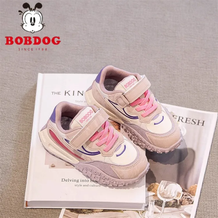 巴布豆儿童鞋软底运动鞋2025春秋新款男童老爹鞋透气女童鞋跑步鞋