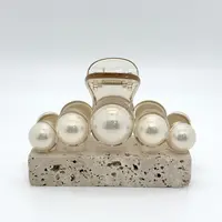 GREBUTY 2884 GREBUTY新品白色珠珠抓夹