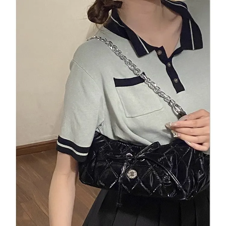 【里度】韩系女士包包高级感精致单肩包2025新款简约腋下包链条包