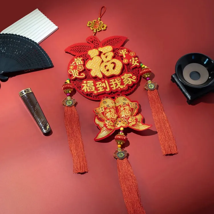 2025蛇年新款挂件平安福到我家喜庆中国结装饰新年过年用挂饰爆款