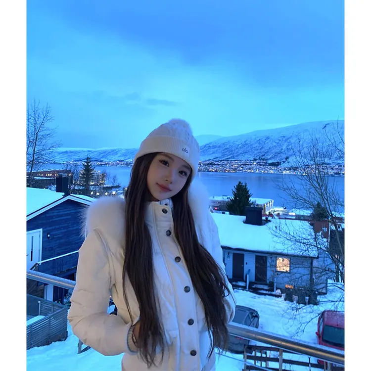 【极光之恋】chic网红同款环保毛毛领短款休闲外套保暖修身棉服外套