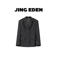 JING EDEN【后系带廓形西装】JE509W015时尚休闲极简风女士西装