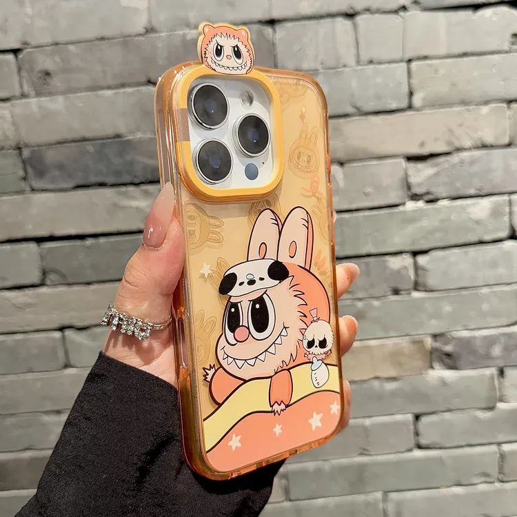 卡通睡觉拉布布适用于苹果16手机壳15Promax简约个性14pro超薄