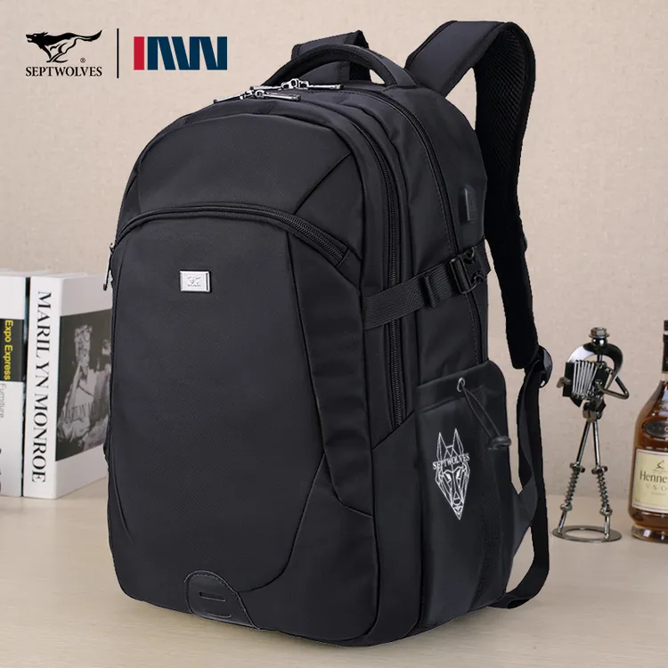 七匹狼双肩包男士背包商务旅行电脑初高中大容量2025新款学生书包