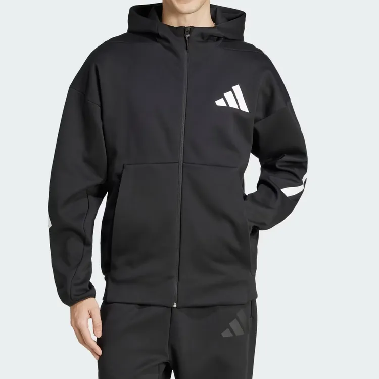 adidas/阿迪达斯【双旦礼】男款时尚简约连帽长袖夹克外套JD5984