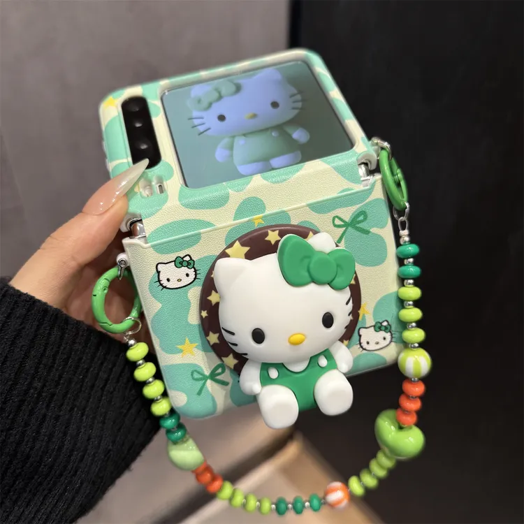 适用华为purax折叠屏手机壳绿色皮纹PuraX典藏版豹纹kt猫磁吸支架