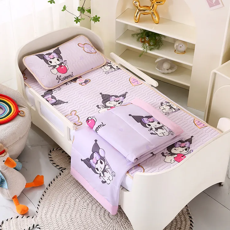 A类幼儿园被子三件套夏天冰丝薄可水洗婴儿童夏季午睡空调夏凉被