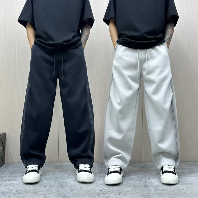 昊Studio秋季男士百搭秋季宽松阔腿潮流男士裤时尚直筒运动休闲裤