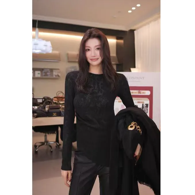 【ALONE SAVOR】龍喜儿 秘境 精致立体提花刺绣羊毛蕾丝小衫K522