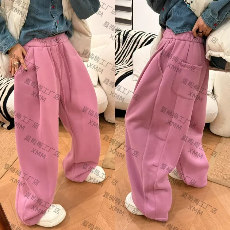 XMM.《Mm松弛感天花板卫裤》冬款时尚百搭潮流洋摇粒绒卫裤-669833