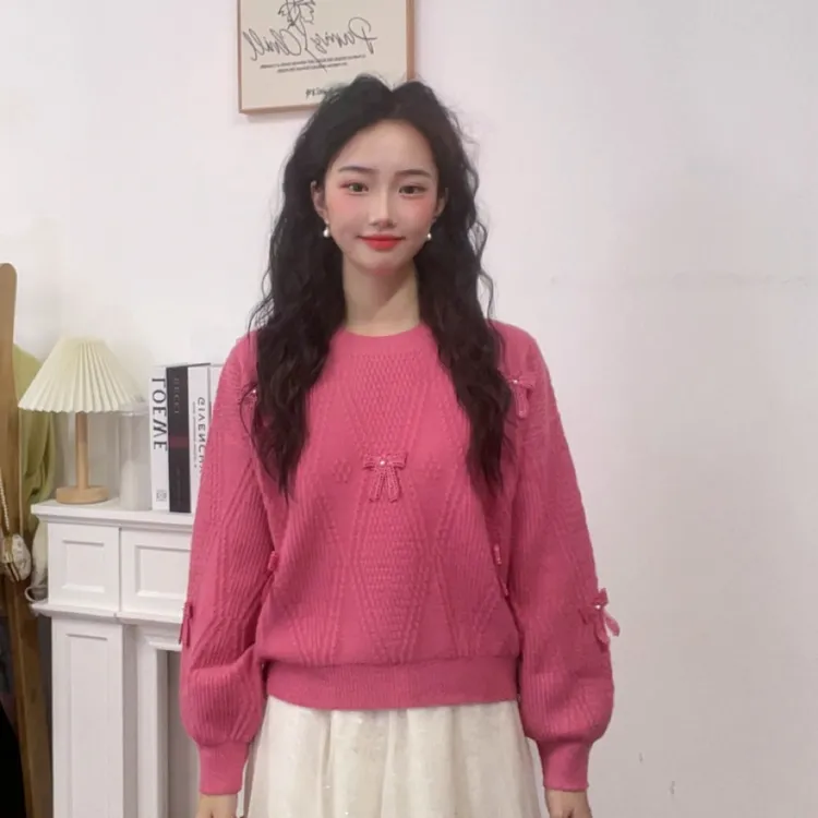 IEF/爱依服2025新款秋冬季时尚高级显瘦温柔女人味百搭毛织上衣