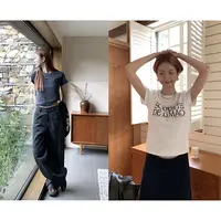 Hellooo Eat  显瘦软糯磨毛短袖T秋冬百搭圆领套头EM3630