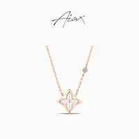 AIAX 925银 流光风 【彩色花朵】轻奢优雅单花项链TSJ9399