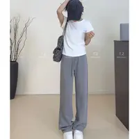 【清仓只出不进】~150小个子改版夏款软糯百搭直筒抽绳休闲裤D2567