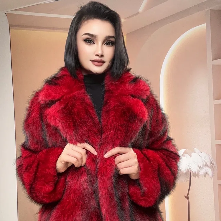 人造皮草 人造皮草 冬季欧美高贵气质中款皮草