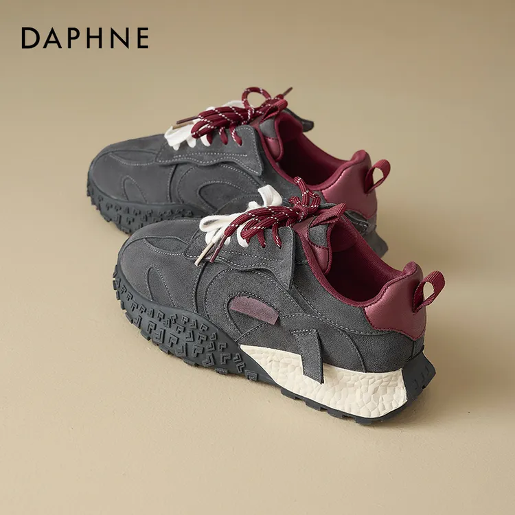 达芙妮厚底德训鞋女2025新款春季复古阿甘女鞋百搭增高运动老爹鞋