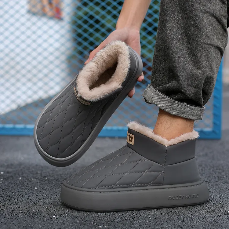 棉鞋男士冬季加绒保暖外穿加厚底雪地靴防滑高帮冬天款爸爸老人鞋