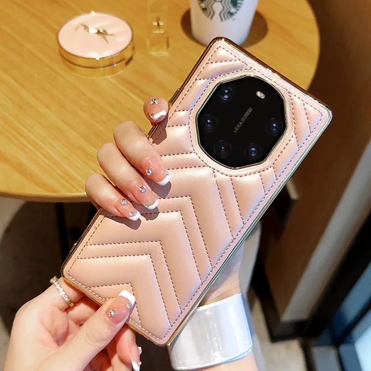 适用华为mate40rs保时捷手机壳女防滑保护壳全包高档套软高级新款