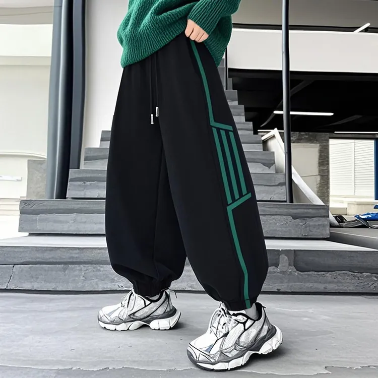 男童秋冬加绒加厚运动裤子2025新款儿童卫裤休闲长裤