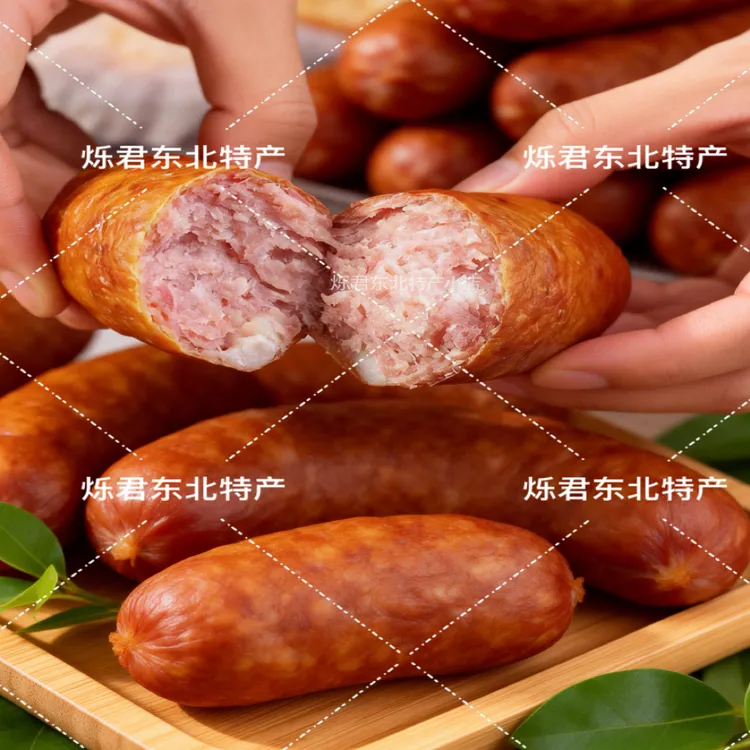 哈尔滨红肠果木熏烤传统工艺肉质饱满地道风味开袋即食老少皆宜