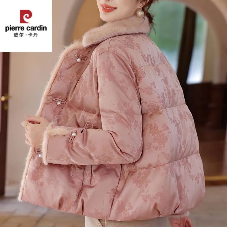 皮尔卡丹新中式妈妈冬季服新款中老年女装国风棉袄高级保暖