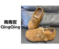 青青家  秋冬新款时尚勃肯鞋圆头一脚蹬勃肯鞋-J-01