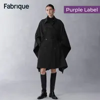 Fabrique Aggripine 【紫标】绵廓形翻领羊毛配腰带双排扣斗篷风衣