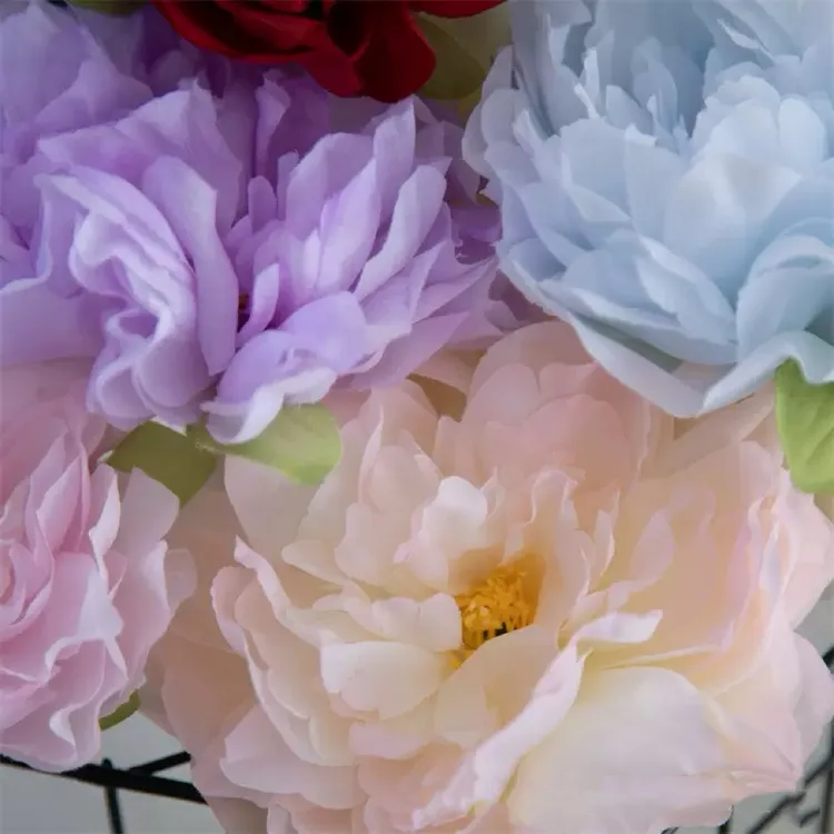 【橙悦精选】14cm仿真牡丹花手工DIY配饰材料蕾丝仿真花假花