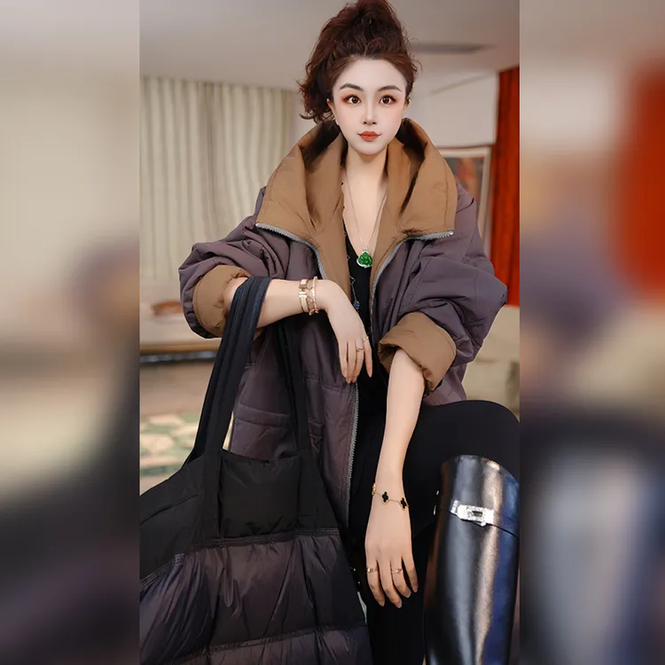 【Linda姐高端线】 冬季时尚气质复古双面穿棉服外套AF5WMF0353