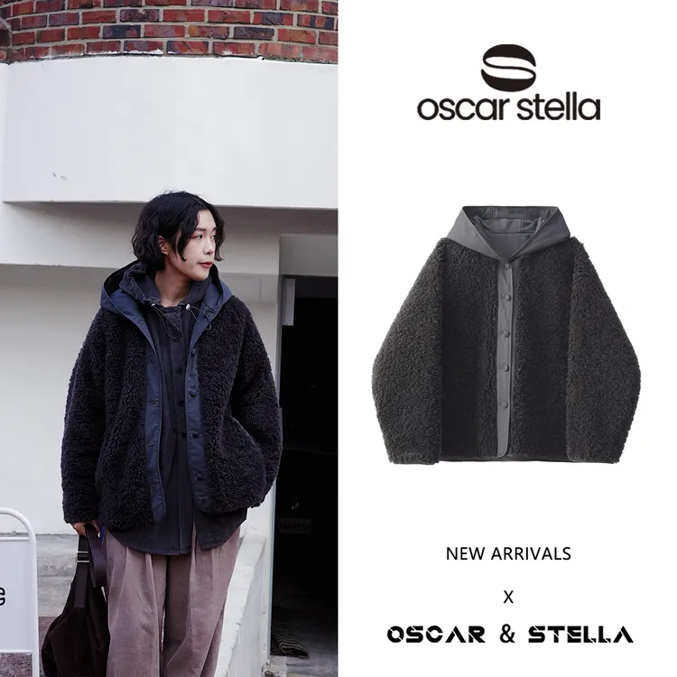 OSCAR&STELLA【旷野】两面穿韩国进口羊毛中外套41 59827