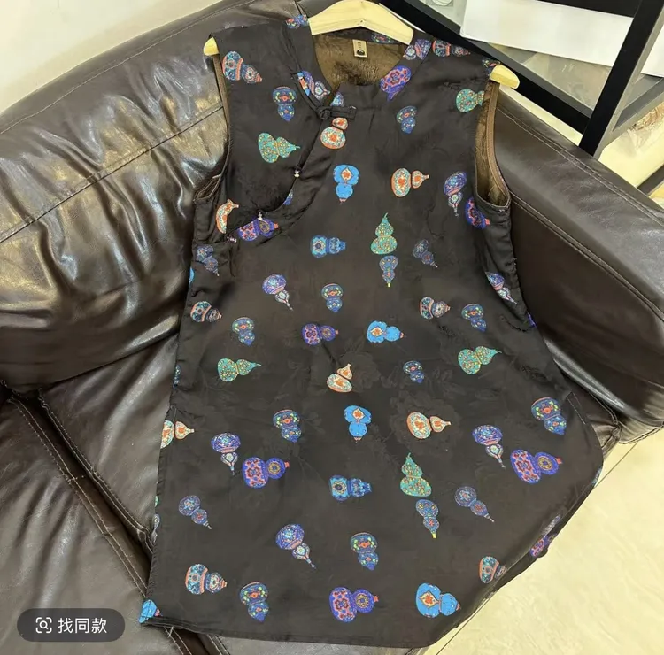 【彩葫芦】新中式国风彩色葫芦提花香云纱真丝穿搭上衣连衣裙女